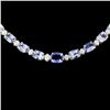 Image 2 : 14K Gold 30.00ct Tanzanite & 1.75ctw Diamond Neckl