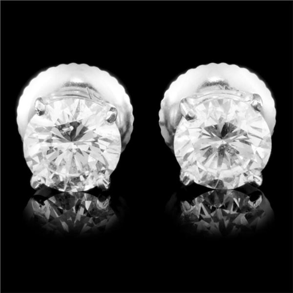 14K Gold 1.15ctw Diamond Earrings