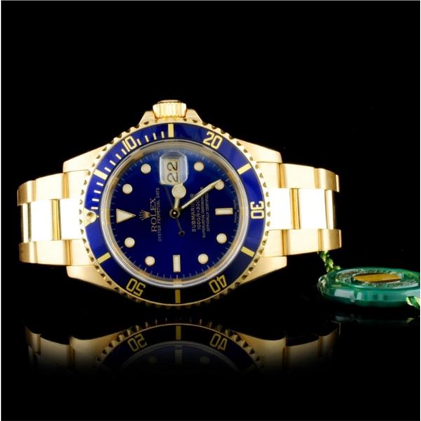 Rolex Submariner 16618 18K Gold 40mm Wristwatch