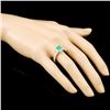 Image 3 : 18K Gold 1.09ct Emerald & 1.24ctw Diamond Ring