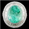18K Gold 25.70ct Emerald & 6.94ctw Diamond Ring
