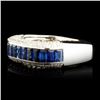 Image 2 : 18K Gold 2.06ct Sapphire & 1.15ctw Diamond Ring