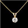 14K Gold 1.01ctw Diamond Pendant