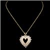 Image 1 : 14K Gold 0.97ctw Diamond Pendant
