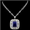 14K Gold 56.89ct Tanzanite & 6.29ctw Diamond Neckl