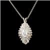 14K White Gold 0.95ct Diamond Pendant