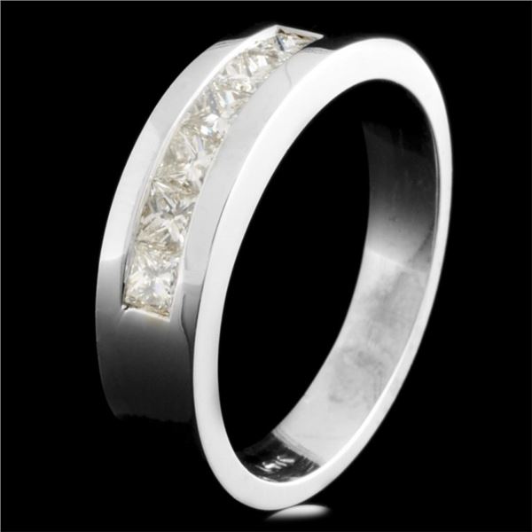 14K White Gold 0.91ctw Diamond Ring