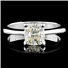 Image 1 : 18K White Gold 1.21ct Solitaire Diamond Ring