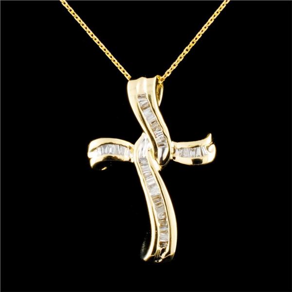 14K Gold 0.46ctw Diamond Pendant