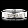 Solid Platinum 0.56ctw Diamond Ring