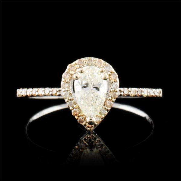 14K White Gold 0.76ctw Diamond Ring