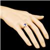 Image 3 : 18K Gold 0.61ct Sapphire & 0.28ctw Diamond Ring
