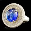 Image 2 : 18K Gold 7.96ct Tanzanite & 1.20ctw Diamond Ring