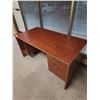 Image 1 : 2 Drawer Desk (Darker Color) - (60" x 30" D x 29" H)