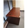 Image 2 : 2 Drawer Desk (Darker Color) - (60" x 30" D x 29" H)