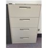 Image 2 : 4 Drawer Filing Cabinet (Lighter Grey) - (36" W x 18" D x 54" H)