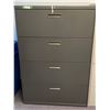 Image 2 : 4 Drawer Filing Cabinet (Darker Grey) - (36" W x 19" D x 53" H)