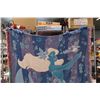 Image 6 : Vintage Disney Little Mermaid Jacquard Woven Blanket- single bed size