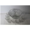 Image 3 : Crystal Punch Bowl and Glasses