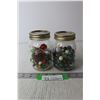 Image 1 : (2) Jars of Vintage Marbles