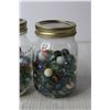 Image 2 : (2) Jars of Vintage Marbles