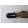 Image 3 : Purple Glass Insulator on Wooden Peg