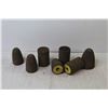 Image 2 : (7) Gemini Grinding Stones - (2) Vintage Stove Plate Handles - Wire Wheel - Misc. Items