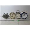 Image 1 : (4) Vintage Alarm Clocks