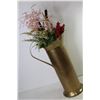 Image 5 : 5-KAN Brass Container w/Fake Flower Arrangement