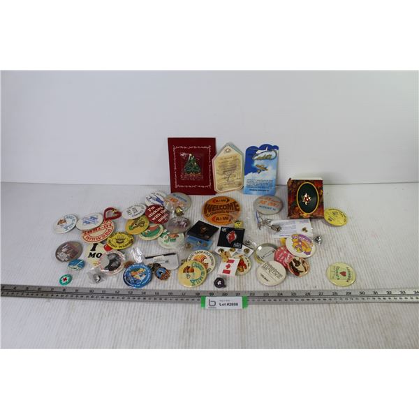 Container of Pins & Badges