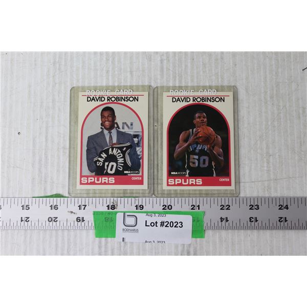 (2) 1980s David Robinson Rookie Cards