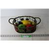 Image 1 : Glass Fruit and Basket