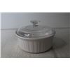 Image 2 : Large French White Casserole Dish with Lid