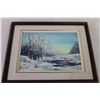 Image 2 : Winter Scenery Framed Painting (17 1/2" x 15")