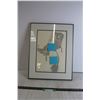 Image 1 : Framed Adult Female Mixed Media Art (A. Machiskinic '98) (17 3/4" x 22 1/2")