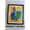 Image 1 : Rooster Mixed Media Art (Woodlille 2011) (18" x 21 1/2")