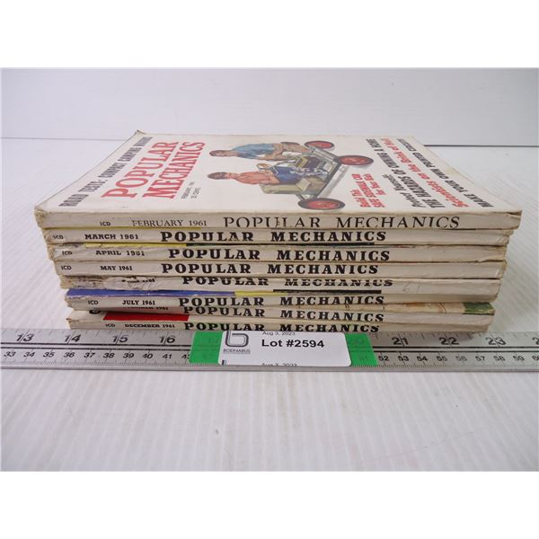 (8) Issues of Popular Mechanics-1961