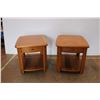 Image 1 : *(2X the Bid) Pair of Wooden Canadian Made Sklar-peppler End Tables w/ Drawers (22x28x21)