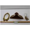 Image 1 : Vintage Golden Mirror, Shelf & Sconce
