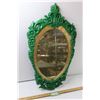 Image 1 : Vintage Green & Gold Mirror