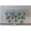 Image 1 : (7) Green Stemmed Glasses
