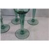 Image 3 : (7) Green Stemmed Glasses