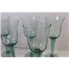 Image 4 : (7) Green Stemmed Glasses