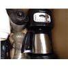 Image 2 : Coffee maker(untested),(3) Carafes, Pans, Trays, etc.