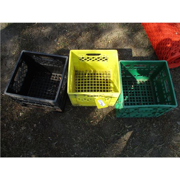 (3) Plastic Milk Crates (Off-Site)