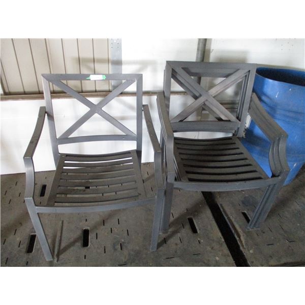 (4) Iron Patio Chairs (Off-Site)