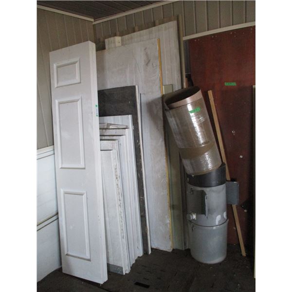 Bi-fold Door, Misc. Soffit, Insulated Door Piece Cut-offs (Off-Site)