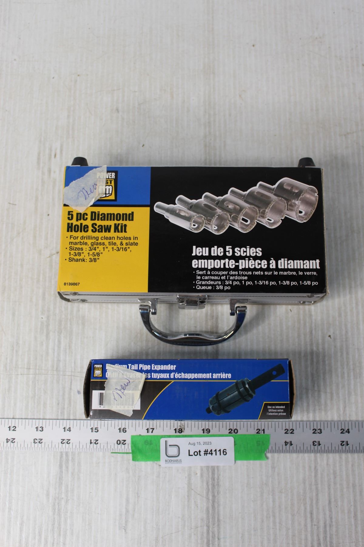 Medium Tail Pipe Expander and 5 pc Diamond Hole Saw Kit (NIB ...