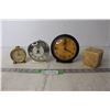 Image 1 : (3) Vintage Clocks and Misc.