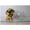 Image 1 : Fish Bowl and Ceramic Dog Figure